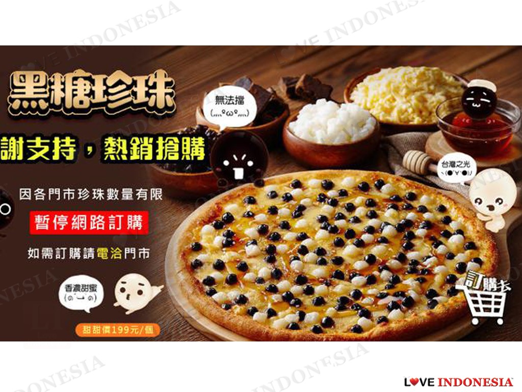 Mengintip Pizza Topping Boba, Menu Spesial Bulan November di Taiwan.