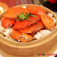 Steamed Glutinous Rice with Mud Crab