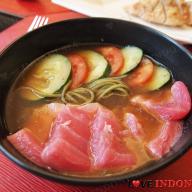 Soba Noodle with Tomato, Kyuri and Tuna