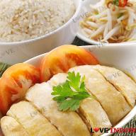 Hainan Chicken Rice with Steamed Chicken