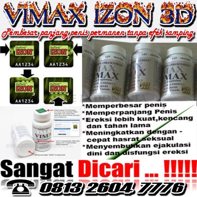 VIMAX IZON 3D PEMBESAR PANJANG VITAL PERMANEN 3 BONUS 1 BANDUNG - SURABAYA - BEKASI