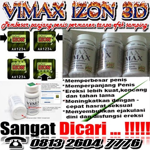 VIMAX IZON 3D ASLI ORIGINAL | 3 BONUS 1 PEMBESAR PANJANG PERMANEN 0857 2670 7776