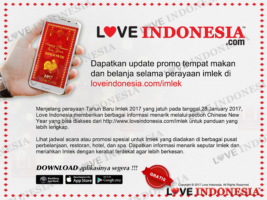 Informasi Promo dan Event Imlek di Love Indonesia