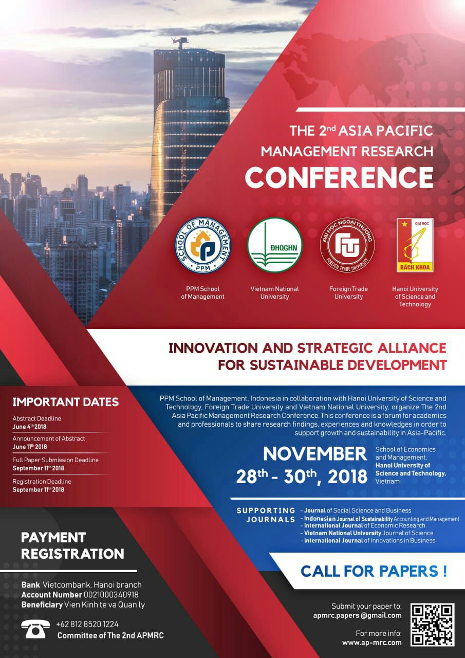 THE 2ND ASIA PACIFIC MANAGEMENT RESEARCH CONFERENCE