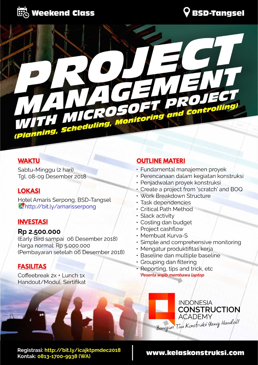 PUBLIC TRAINING "PROJECT MANAGEMENT WITH MICROSOFT PROJECT"