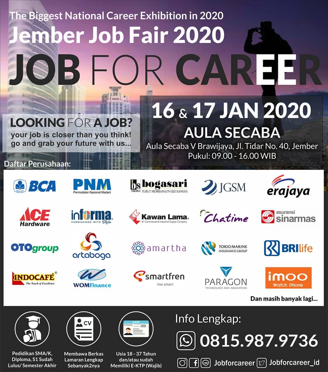 Jember Job Fair â€œJOB FOR CAREERâ€