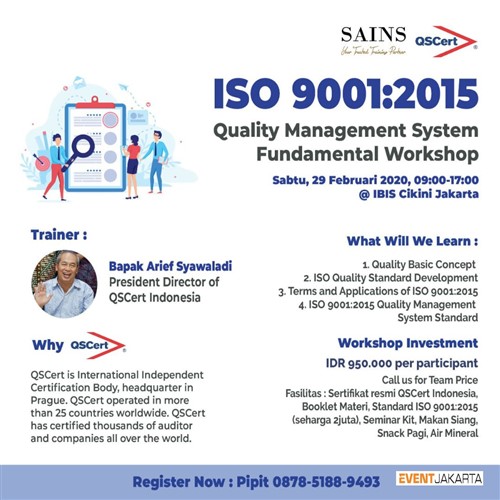 ISO 9001:2015 Quality Manegemtn System Fundamental Workshop