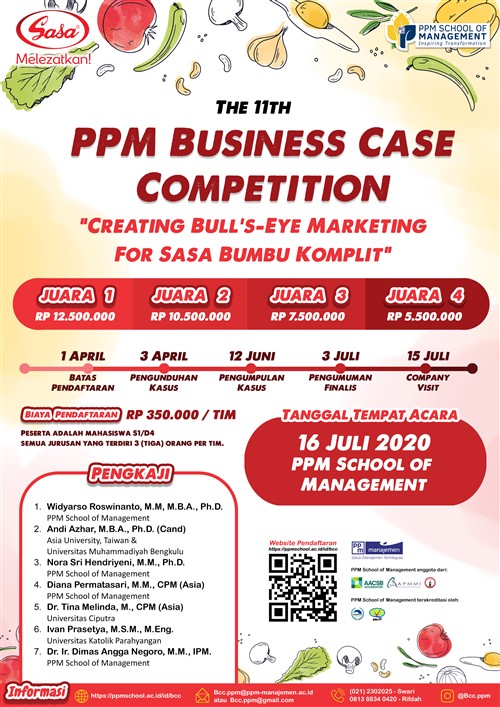 The 11th PPM Business Case Competition Creating Bullsâ€“ Eye Marketing for SASA SUMBU KOMPLIT