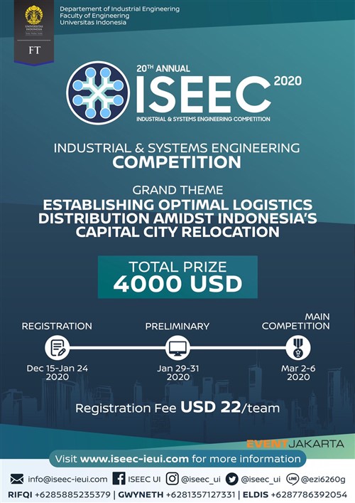 20th Annual ISEEC FTUI : Industrial & System Engineering Competition