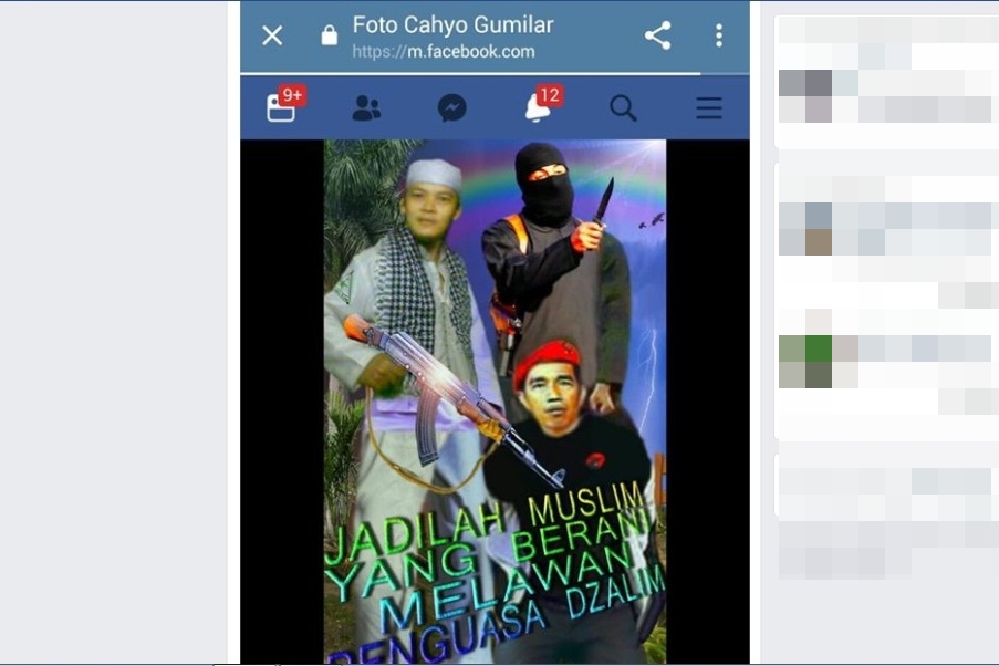 VIRAL Foto Akun Cahyo Gumilar Tampilkan Ancaman Kepada Presiden Jokowi, Netizen: Sakit Jiwa