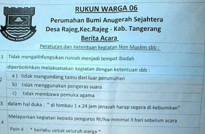 Viral! Surat Berbau SARA di Tangerang Akhirnya Dicabut