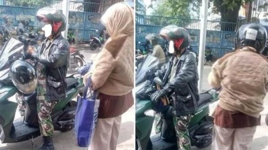 Pria dengan Seragam TNI ini Mendadak Viral, Disebut Netizen sebagai Driver Ojol Paling Aman
