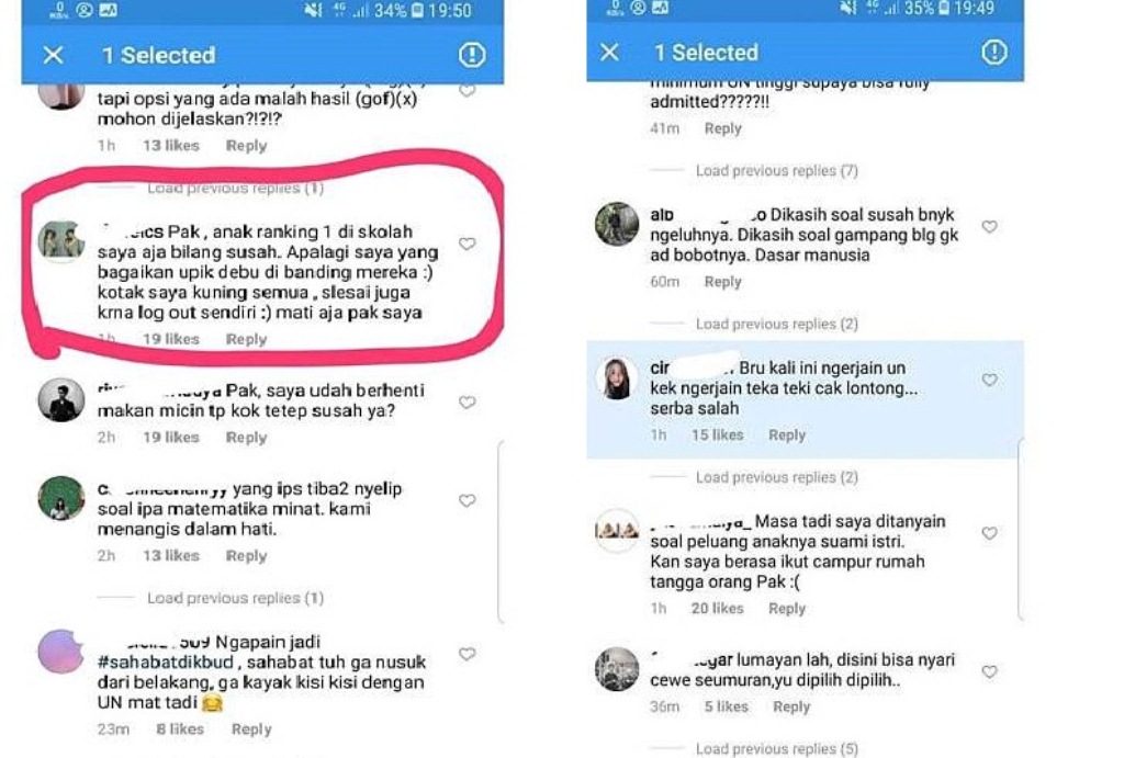 Soal UNBK Susah Bukan Main, Pelajar SMA ini Ramai-Ramai Curhat di Instagram Kemdikbud, Keluhannya Bikin Ngakak!