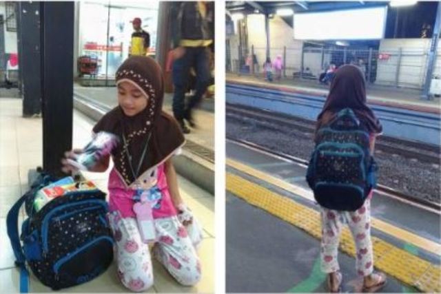 Viral, Kisah Bocah Perempuan Jualan Tissue di Stasiun Cawang hingga Larut Malam