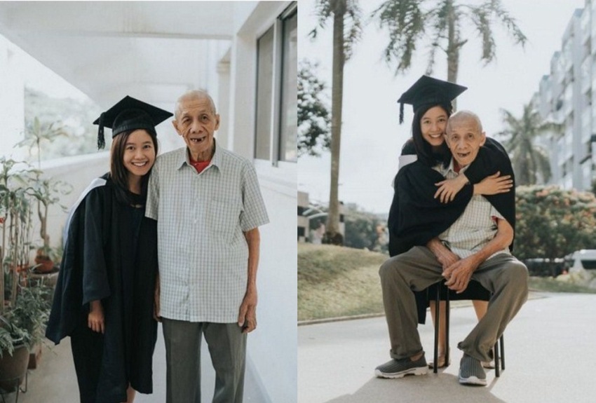 Wanita ini Lakukan Foto Wisuda Bersama Sang Kakek, Ternyata ada Kisah Haru Dibaliknya