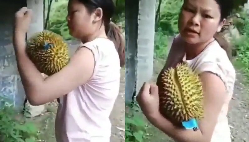 Viral Video Wanita Buka Durian Pakai Tangan Kosong, bak Captain Marvel!