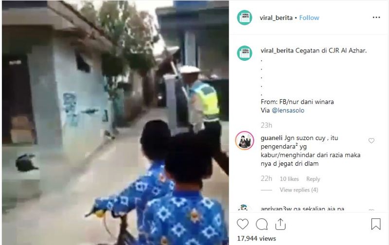Viral Razia Polisi hingga Gang Sempit, Netizen Berdebat
