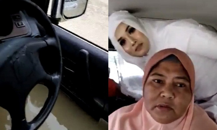Viral Kisah Mengharukan Pasangan Pengantin Malaysia yang Terjebak Banjir
