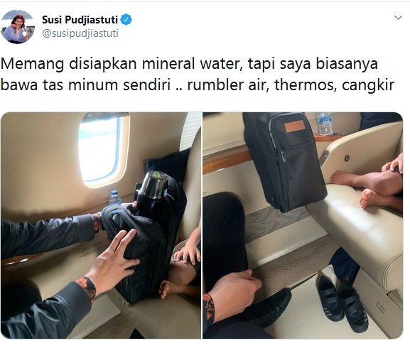 Susi Pudjiastuti Posting Tolak Botol Plastik, Netizen Ini Malah Curhat Diamuk Istri