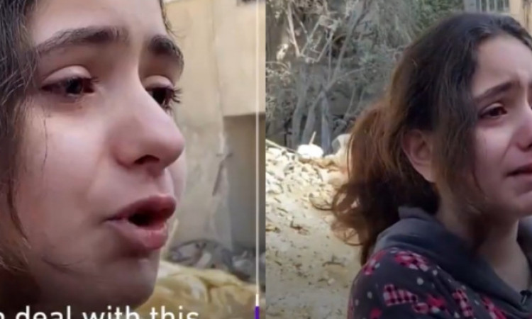 Viral Video Anak Palestina Nangis Lihat Rumahnya Dibom